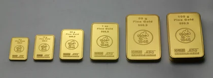 Geprägte Goldbarren