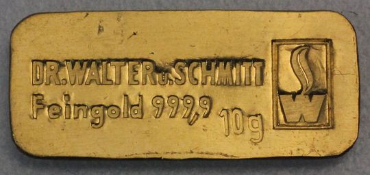 10g Goldbarren von Walter+Schmitt