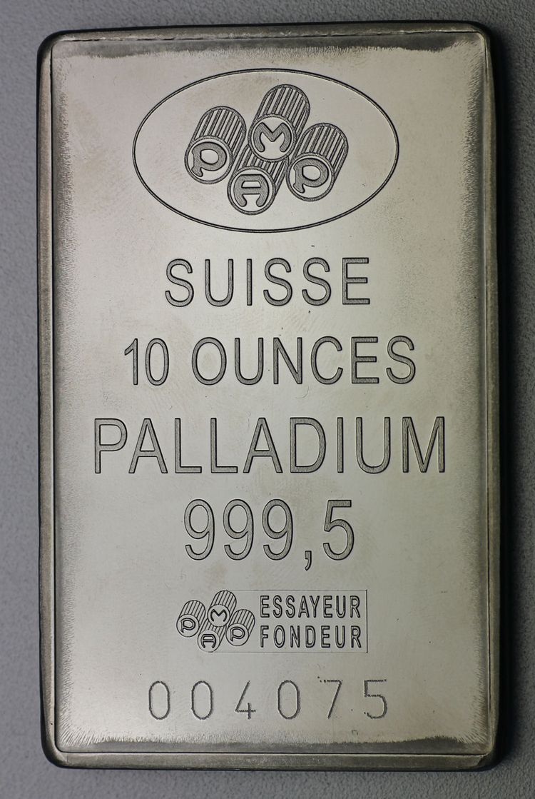 10 Unzen Palladiumbarren PAMP 10 Unzen Palladiumbarren PAMP