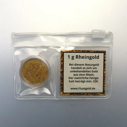 1g Naturgold aus dem Rhein