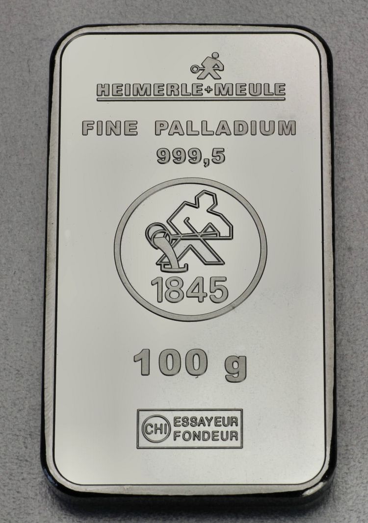 100g Palladium BARREN.de (Valcambi / Heimerle + Meule) 100g Palladium BARREN.de (Valcambi / Heimerle + Meule)
