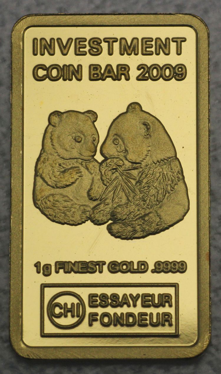 1g Goldbarren Motiv Panda 1g Goldbarren Motiv Panda