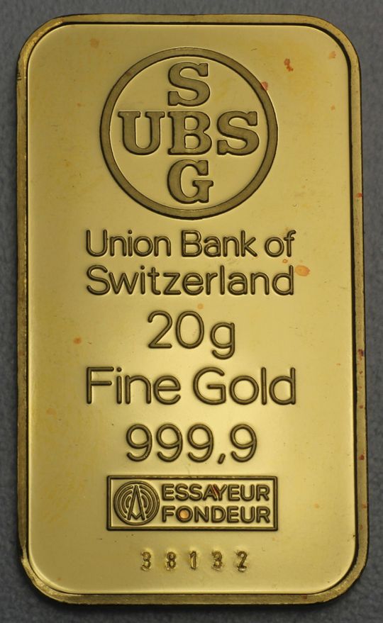 20g Goldbarren UBS