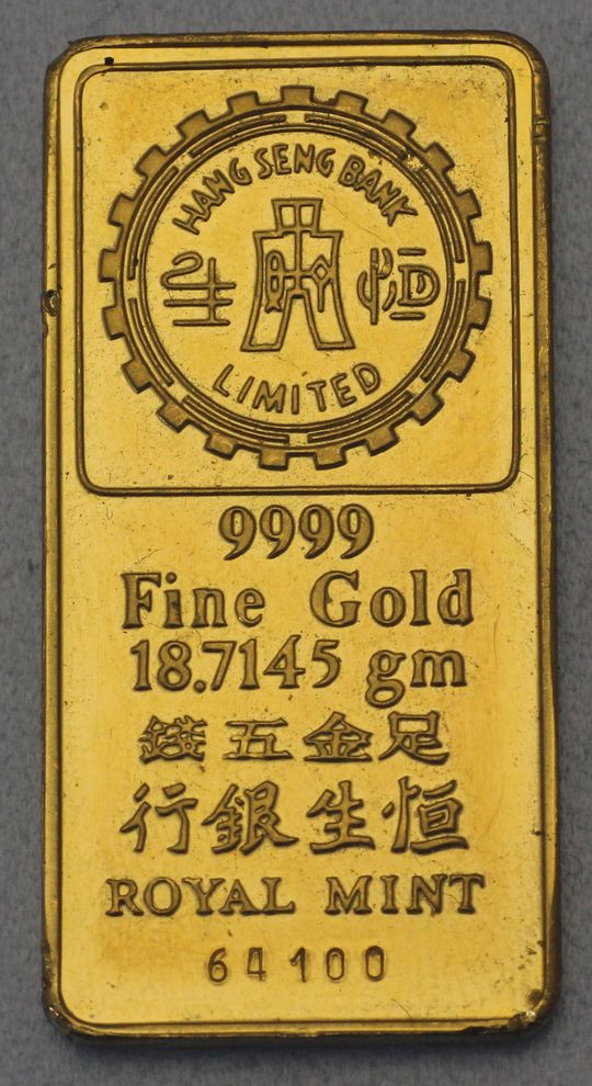 18,7145gm Fine Gold Hang Seng Bank