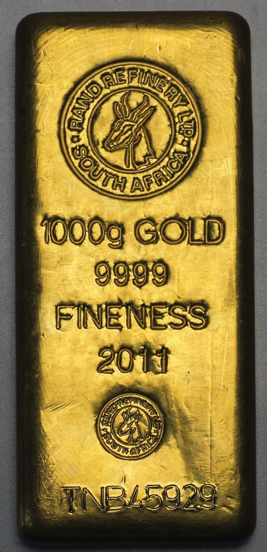 1000g Goldbarren Rand Refinery mit Jahreszahl