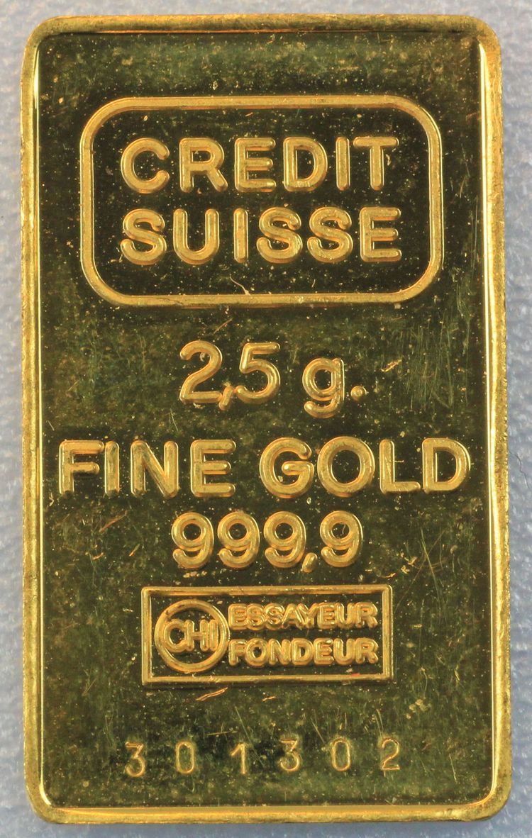 2,5g Feingold Barren, Credit Suisse