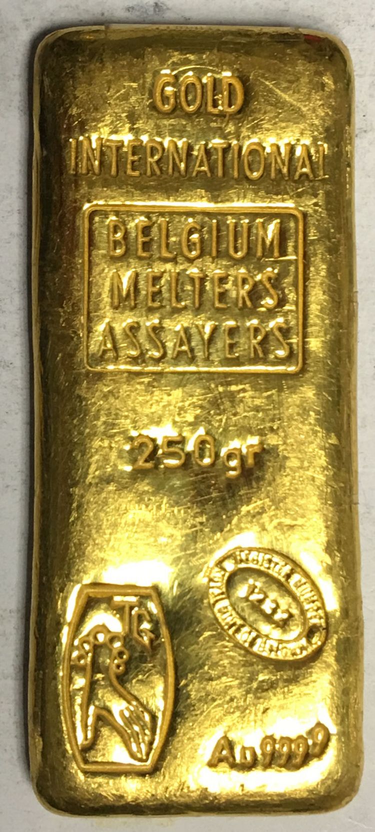 Belgischer 250g Goldbarren