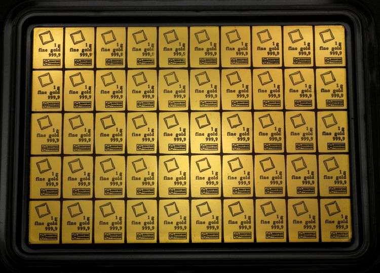 Valcambi Goldtafel mit neuem Valcambi-Logo Valcambi Goldtafel mit neuem Valcambi-Logo