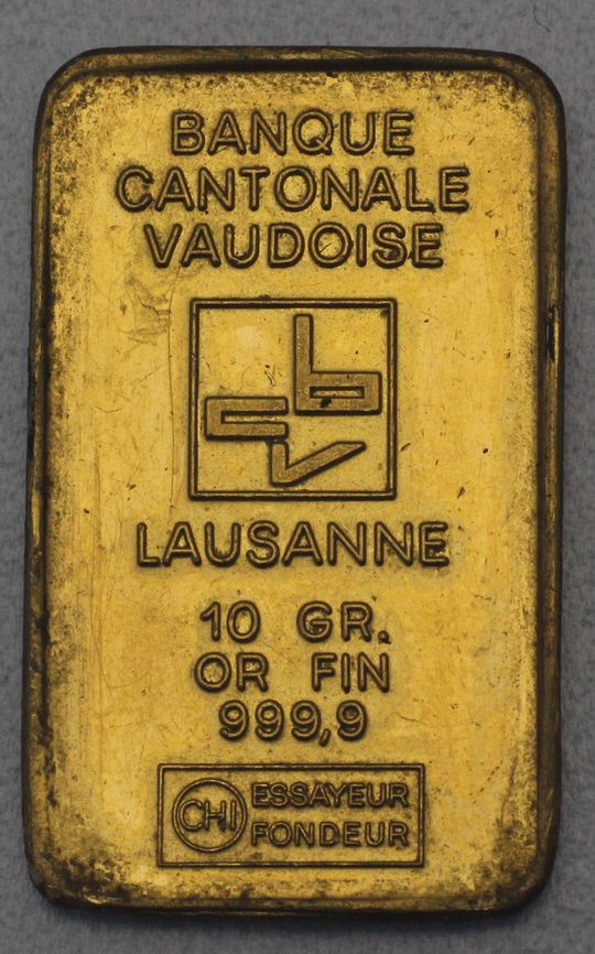 10g Or Fin Banque Cantonale Vaudoise