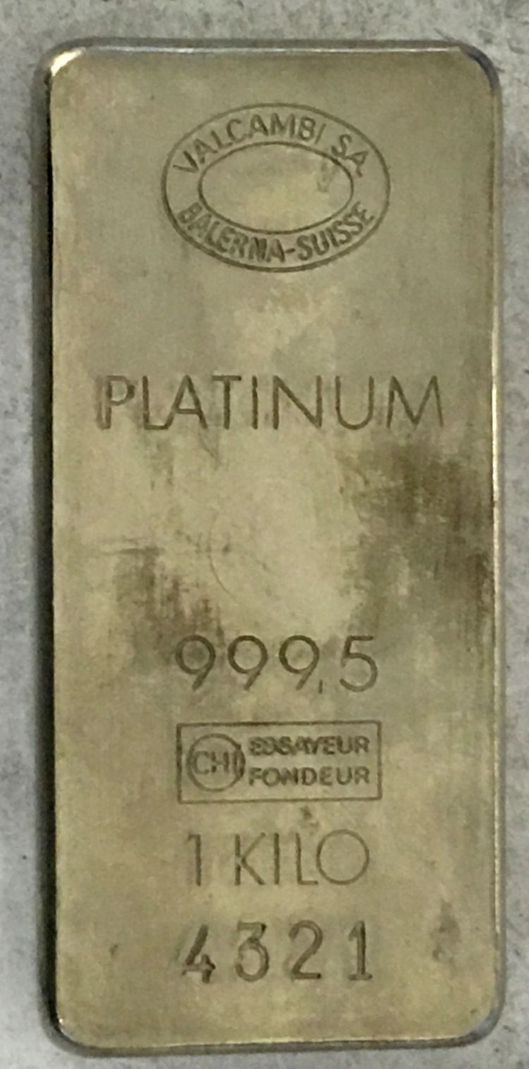 1kg Platinbarren Valcambi 1kg Platinbarren Valcambi