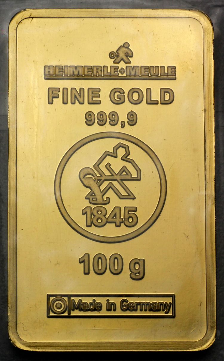 Heimerle+Meule Goldbarren 100g Heimerle+Meule Goldbarren 100g
