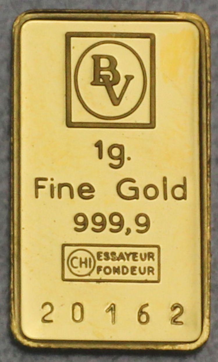 1g Goldbarren Bayrische Vereinsbank 1g Goldbarren Bayrische Vereinsbank