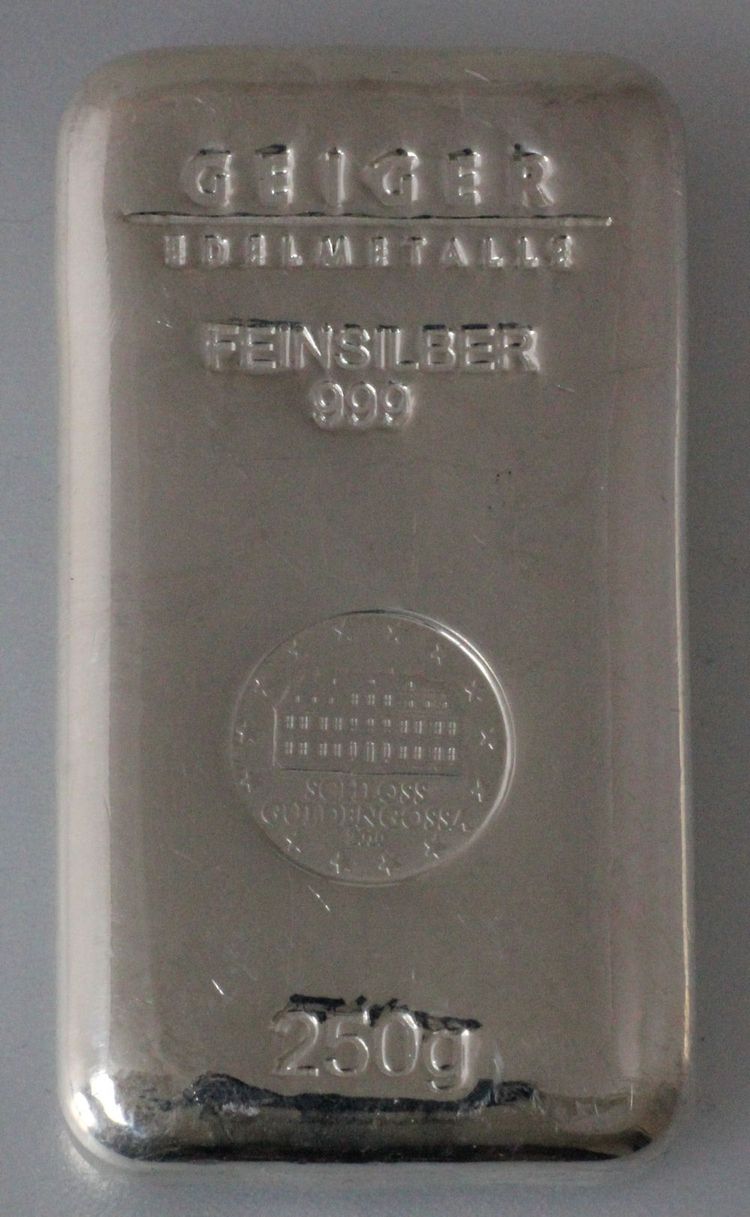 Geiger Edelmetalle Gussbarren Geiger Edelmetalle Gussbarren