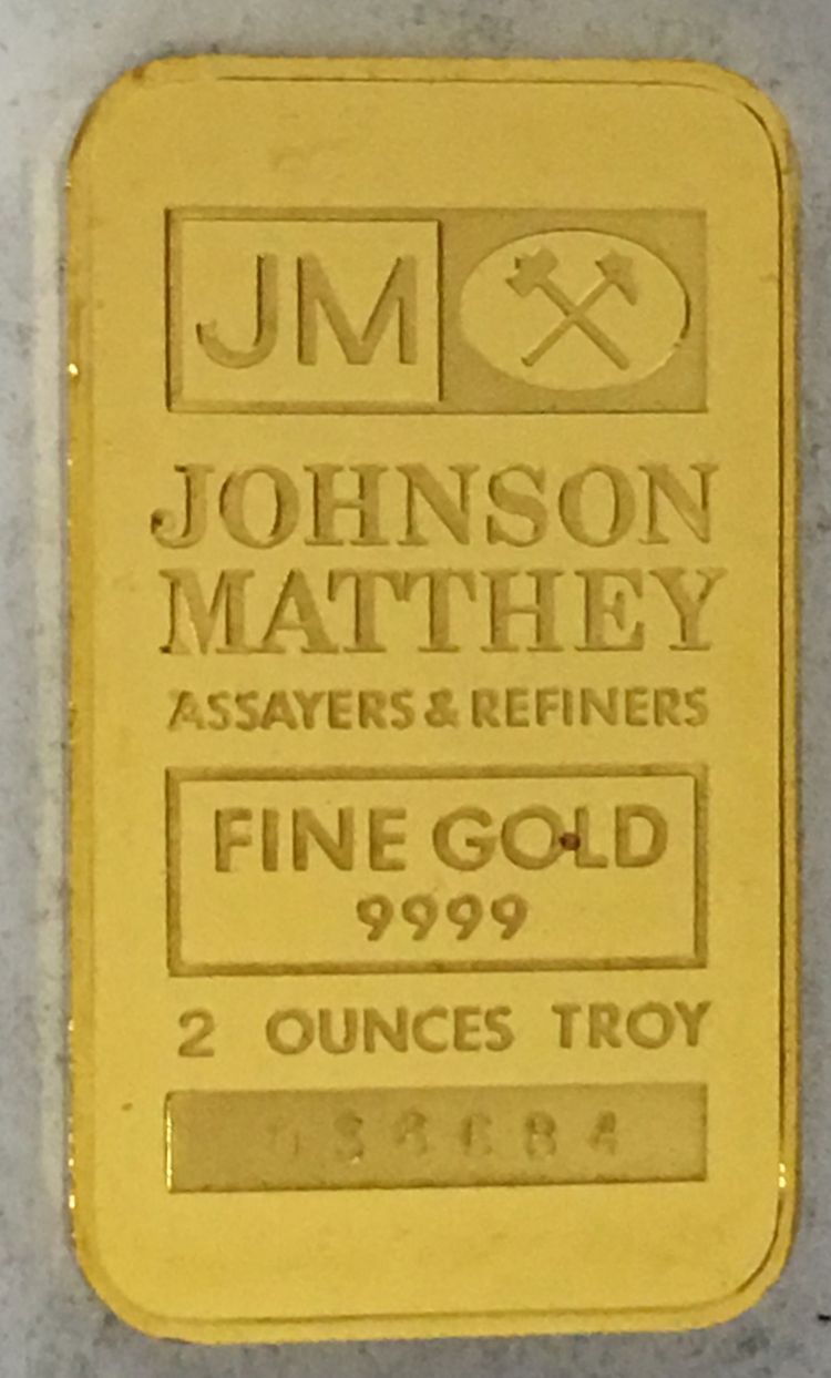2oz Goldbarren Johnson Mattey 2oz Goldbarren Johnson Mattey