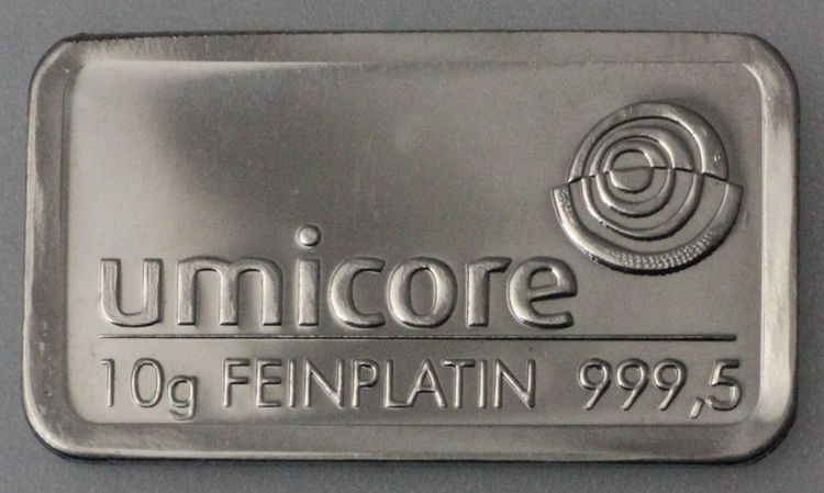 10g Platinbarren Umicore 10g Platinbarren Umicore