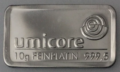 10g Platinbarren Umicore