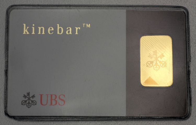 2g UBS Kinebar Goldbarren