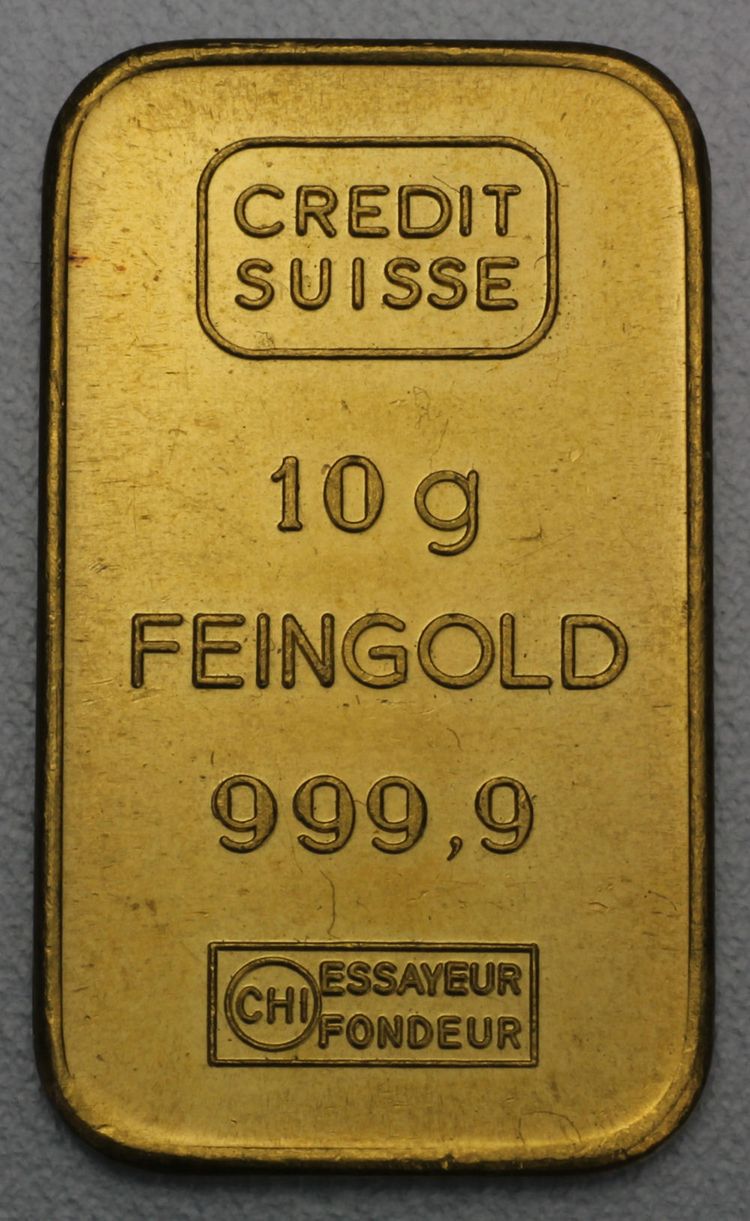 Credit Suisse Goldbarren 10g