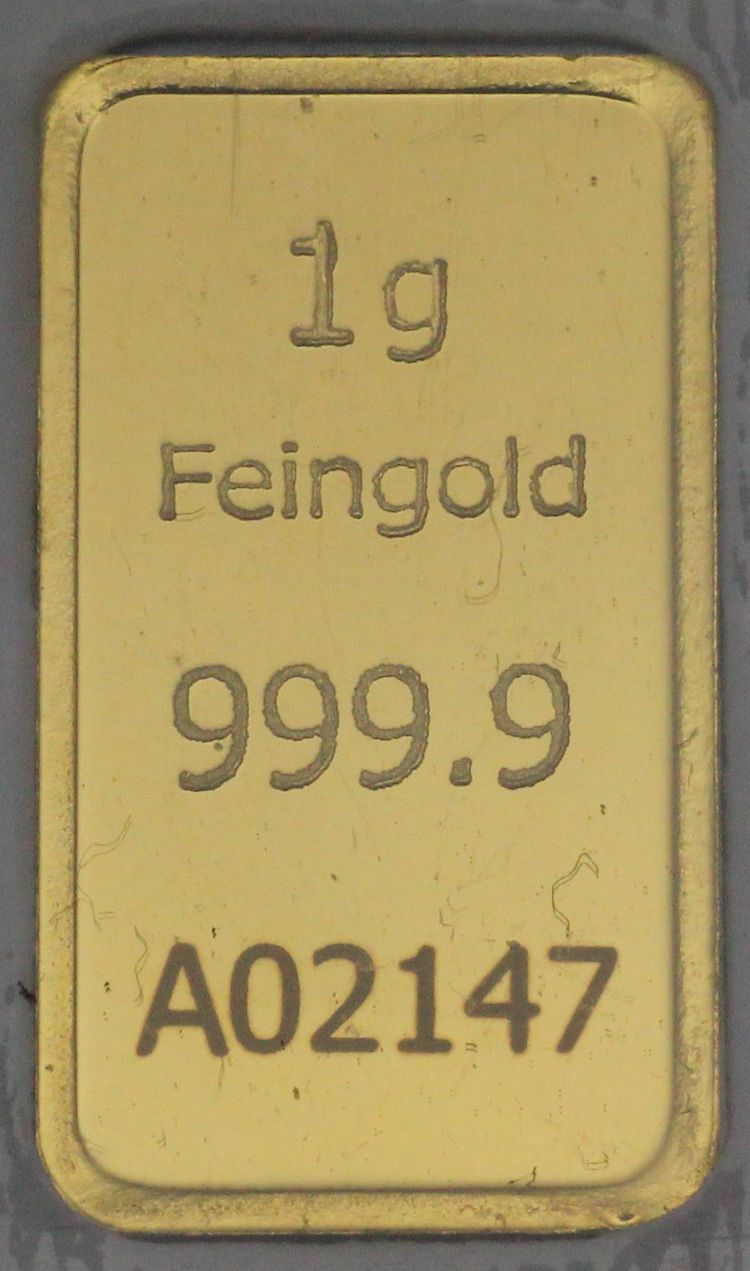 1g Münzbarren Agosi 1g Münzbarren Agosi