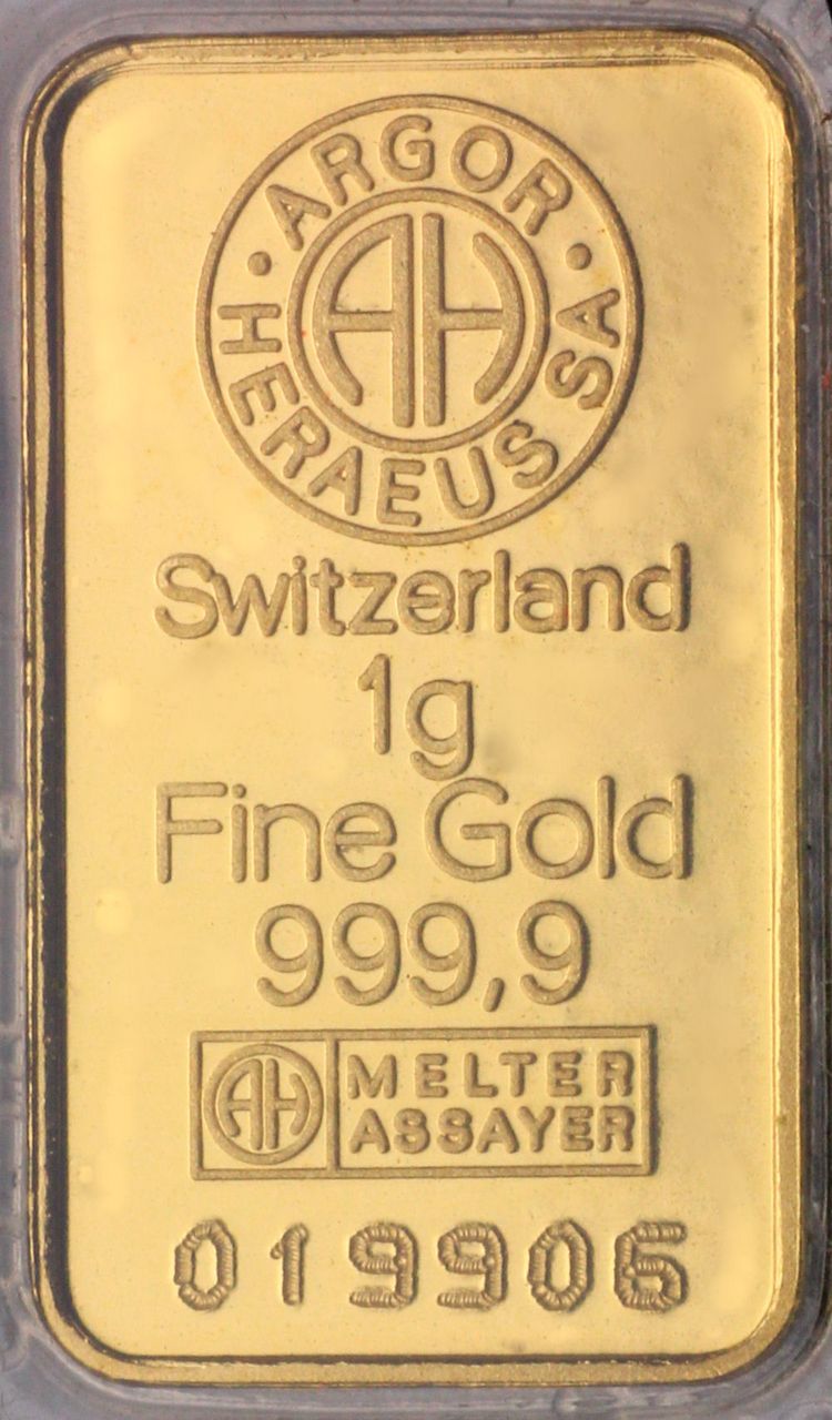 1g Goldbarren Argor 1g Goldbarren Argor