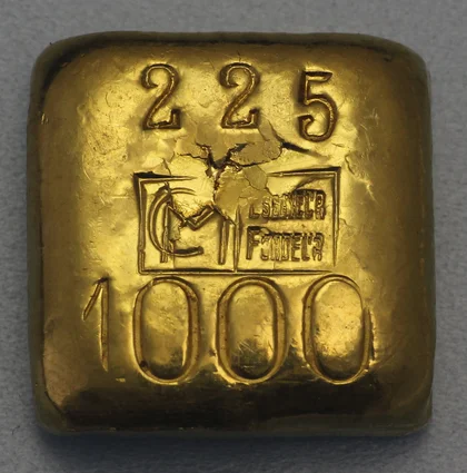 50g Goldbarren gegossen Cendres Metaux