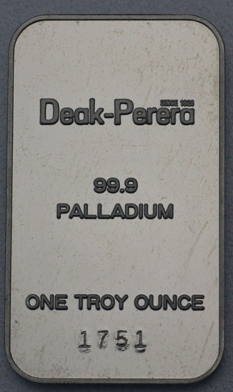 1oz Palladiumbarren Deak-Perera