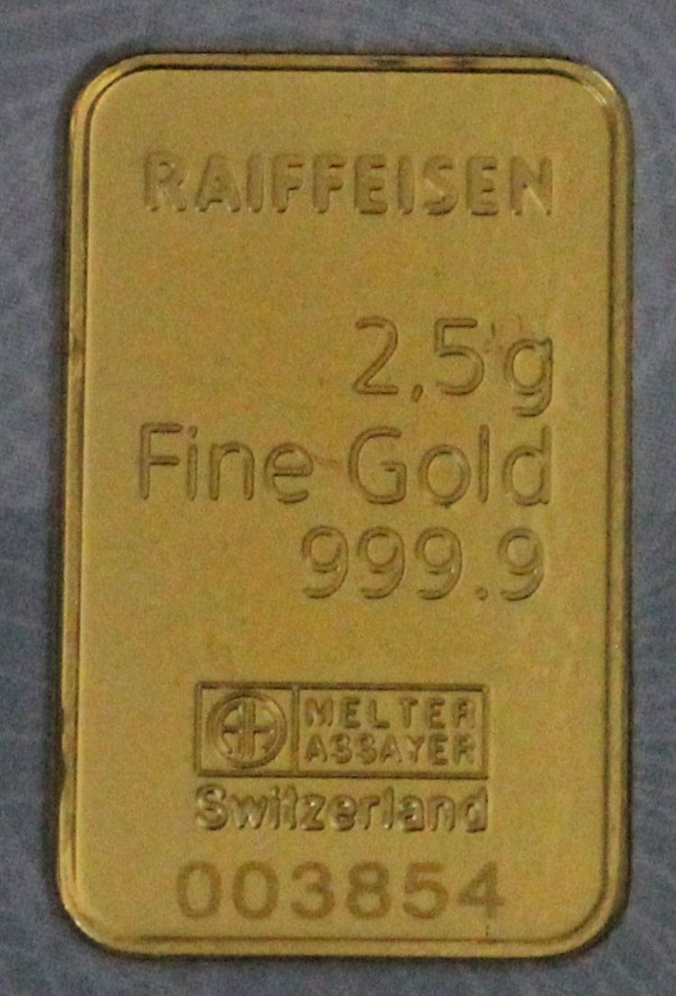 2,5g Barren Gold RAIFFEISEN