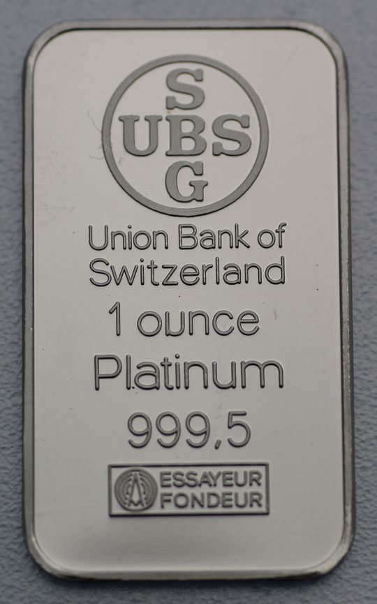1 Unzen Platinbarren UBS