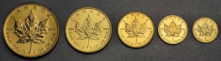 Royal Canadian Mint Feingoldprodukte