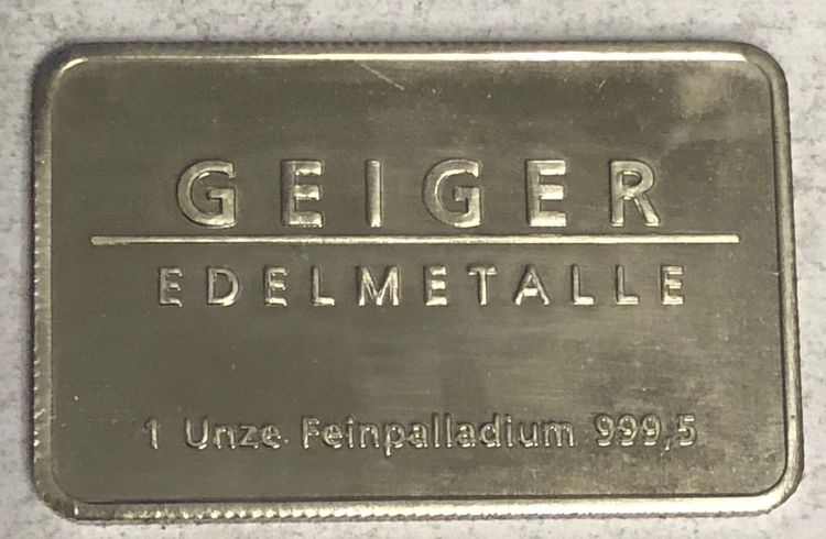 1oz Palladiumbarren Geiger