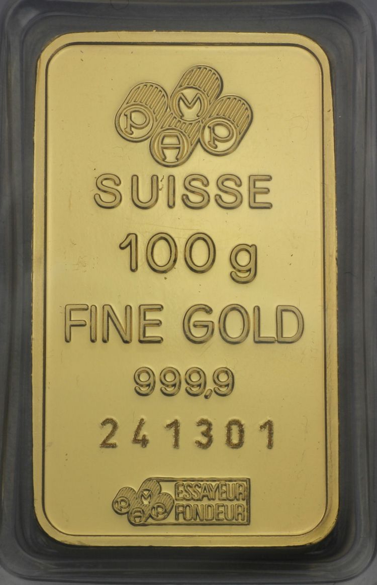 100g Goldbarren PAMP 100g Goldbarren PAMP
