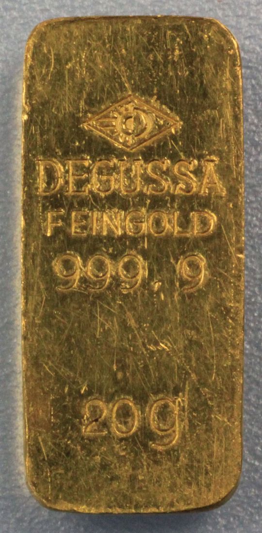 20g Gold Degussa, alte Prägung