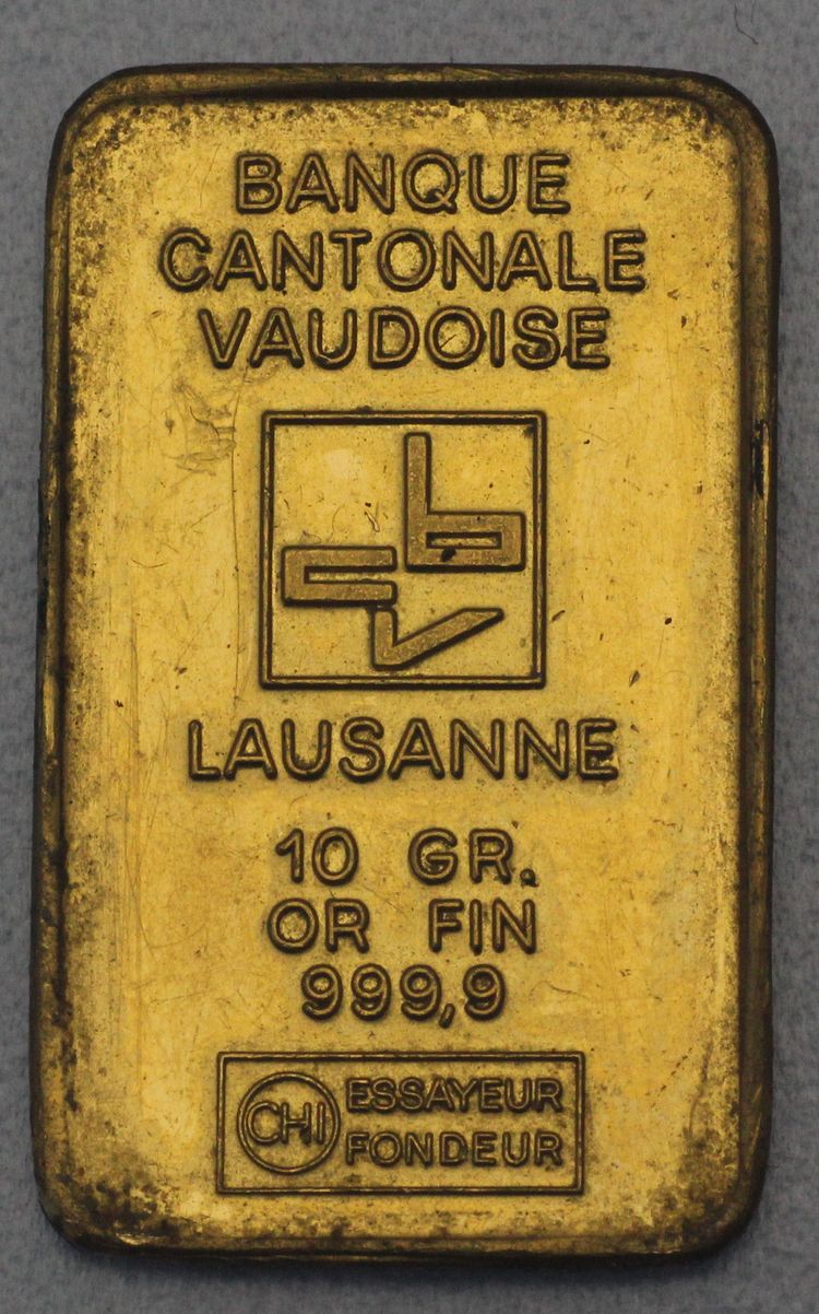 10g Or Fin Banque Cantonale Vaudoise 10g Or Fin Banque Cantonale Vaudoise