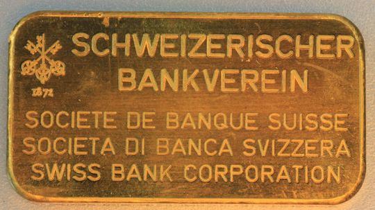 100g Goldbarren des Schweizerischen Bankvereins