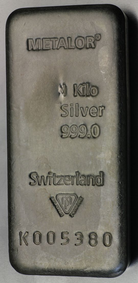 1kg Metalor Barren Ag