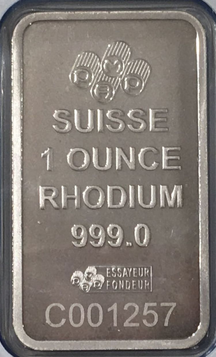 1oz Rhodiumbarren PAMP 1oz Rhodiumbarren PAMP