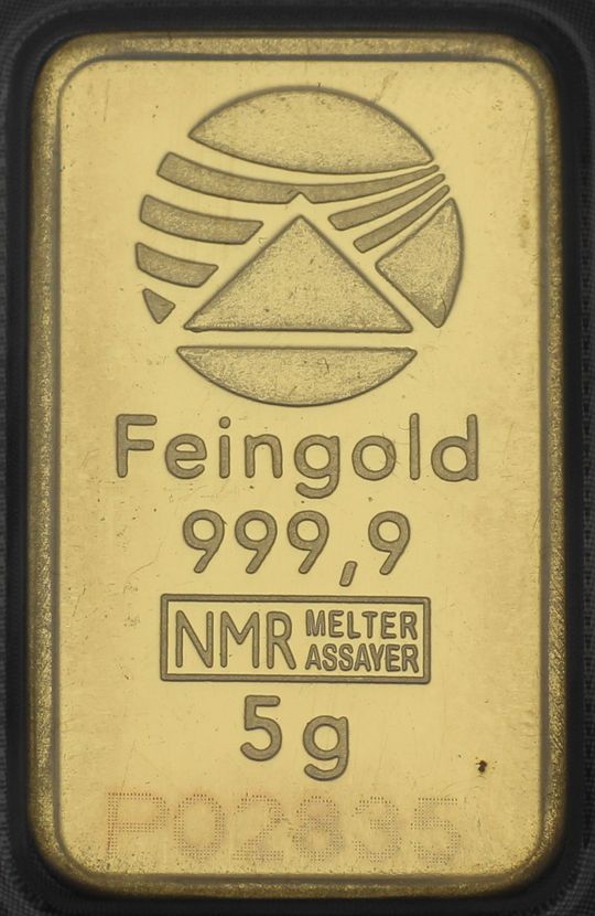5g Goldbarren NMR Nadir