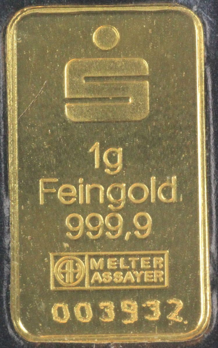 1g Goldbarren, Sparkasse 1g Goldbarren, Sparkasse
