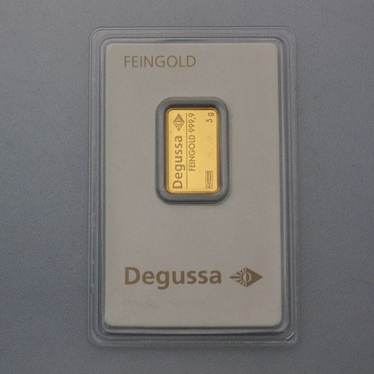 5g Goldbarren Degussa
