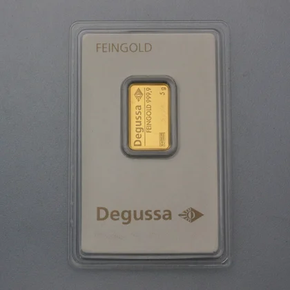 5g Goldbarren Degussa