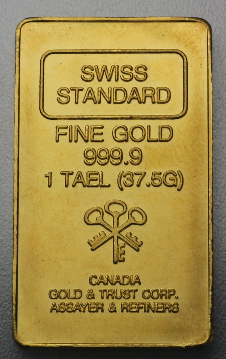 1 Tael Goldbarren = 37,5g