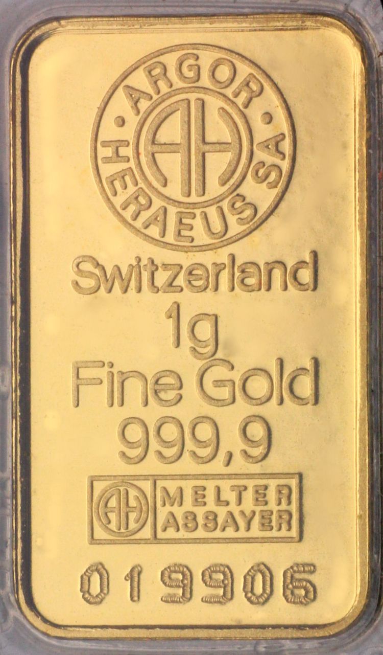 1g Goldbarren Argor 1g Goldbarren Argor