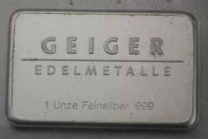 Silberbarren Geiger-Edelmetalle