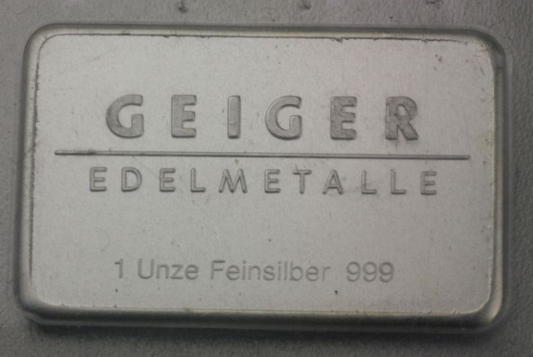 Silberbarren Geiger-Edelmetalle Silberbarren Geiger-Edelmetalle