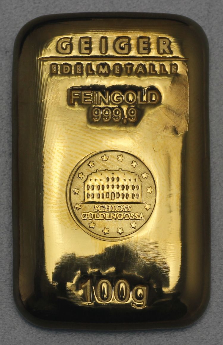 100g Goldbarren Geiger Edelmetalle 100g Goldbarren Geiger Edelmetalle