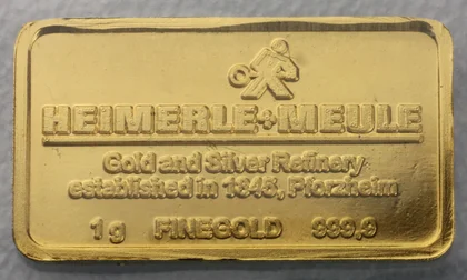 1g Goldbarren Heimerle+Meule