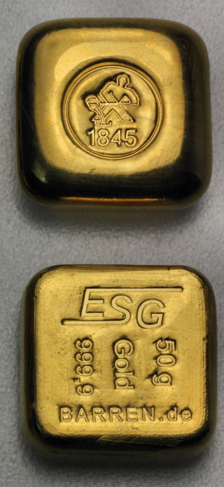 Goldbarren 50g Gegossen Goldbarren 50g Gegossen