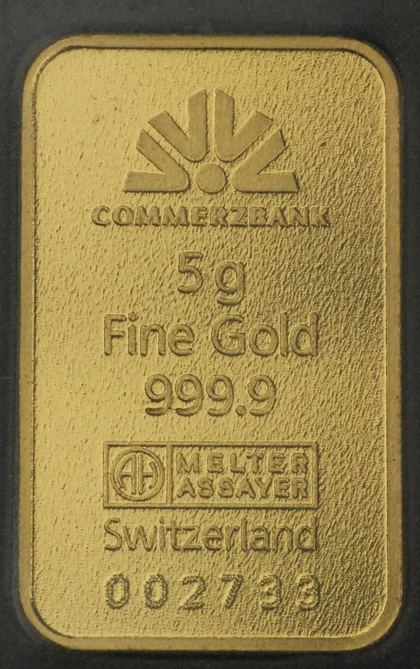 5g Commerzbank Goldbarren