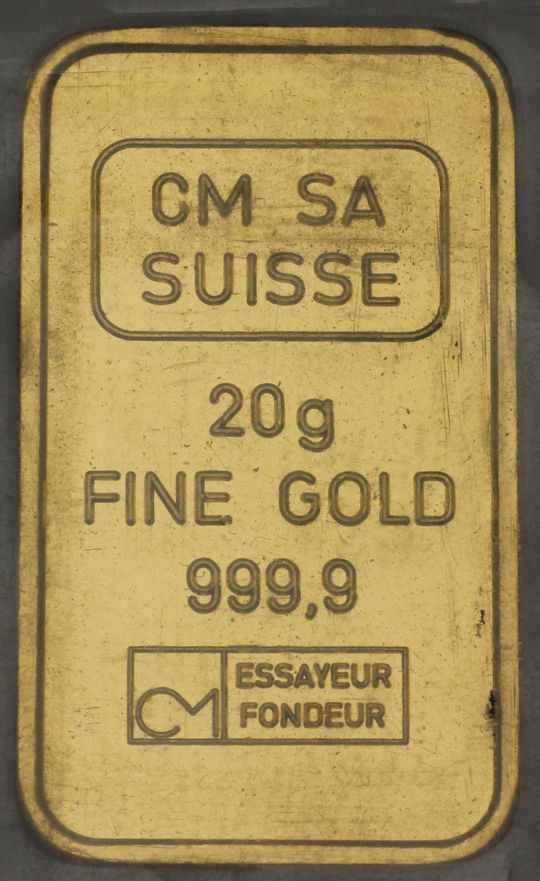 20g CM SA Suisse Goldbarren