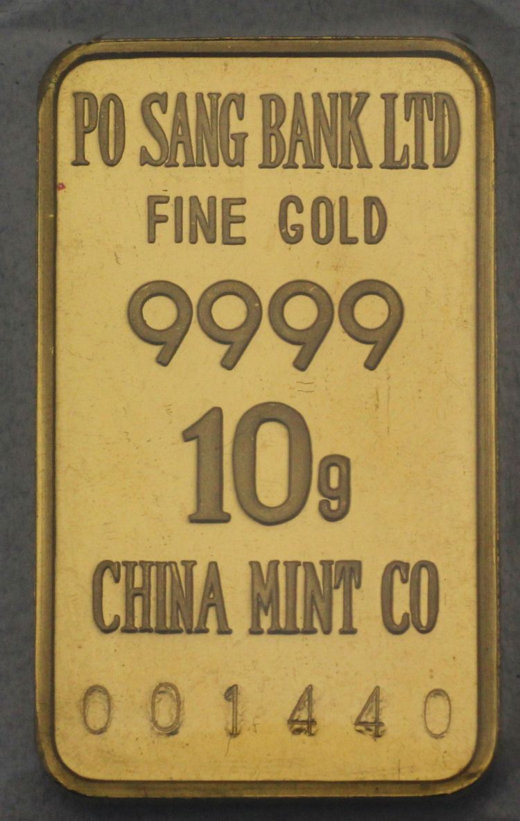 10g Fine Gold China Mint Po Sang Bank